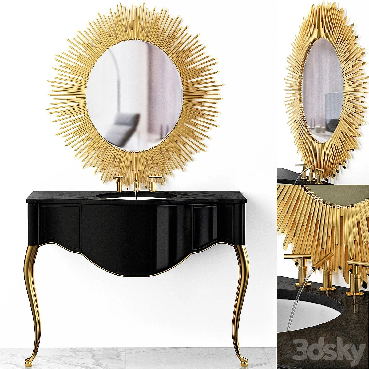 Art deco bathroom - luks marbella